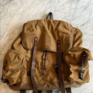Brown Canvas Backpack